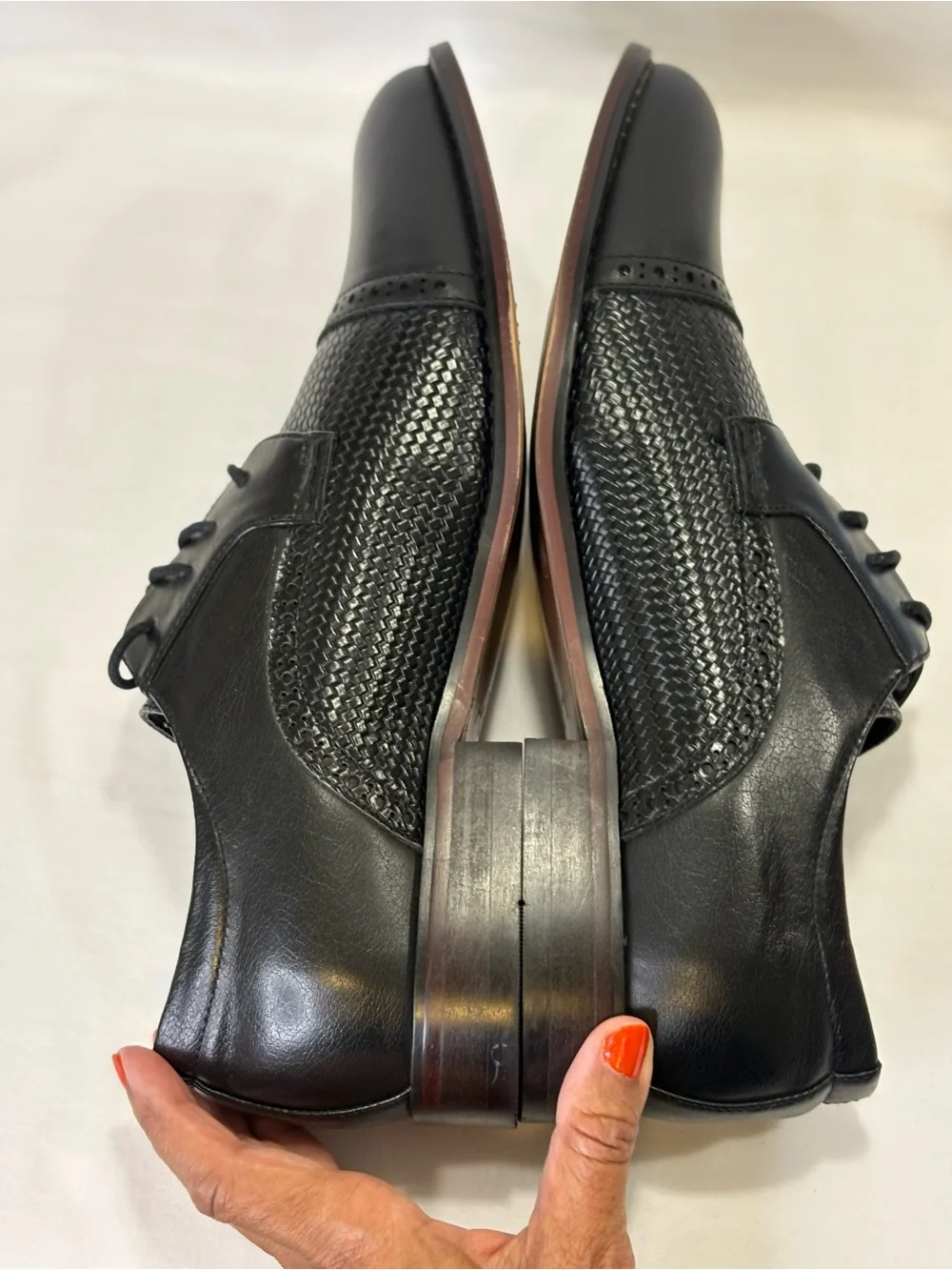 **NEW** ASHFORD HAYES Black Classic Lace-Up Dress Oxford Dress Shoes SZ 11M $99